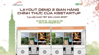 LAYOUT DEMO 2 GIAN HÀNG HỘI CHỢ TẾT ĐÀI LOAN 2027 – CƠ HỘI ĐƯA HÀNG VIỆT TIẾP CẬN THỊ TRƯỜNG QUỐC TẾ